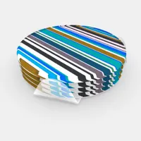 Trendy Modern Stripes Coaster Set