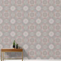 Geometric Watercolor Terracotta And Gray Pattern Wallpaper