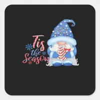 Gnome Tis The Season  Square Sticker
