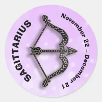 Horoscope Sign Sagittarius Astrology Classic Round Sticker