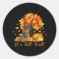 It’s Fall Y’all Halloween Autumn Retro Graphic Classic Round Sticker