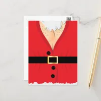 Funny Christmas Hairy Chest Santa Postcard