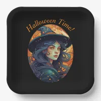 Halloween Witch Theme Party Paper Plates