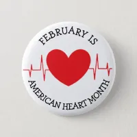 February is American Heart Month Button