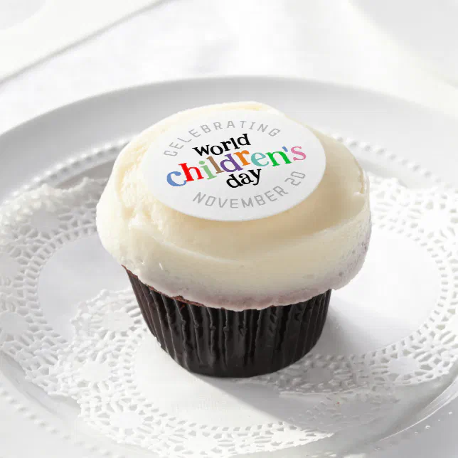  Colorful Happy World Children's Day Edible Frosting Rounds