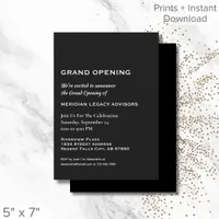 Simple Minimalist Grand Opening Invitation