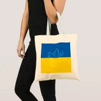 Blue and Yellow Ukrainian Flag | Peace Tote Bag