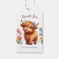 Rustic Cute Baby Highland Cow Gift Tags