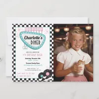 1950s Diner Photo Birthday Invitation – Retro Sock