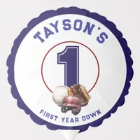 Baseball First Year Down 1st Birthday Balloon