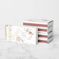 Dreamy Foliage Wedding Blush Pink ID817 Matchboxes