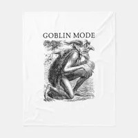 Goblin Mode Goblincore Vintage Aesthetic Funny Off Fleece Blanket