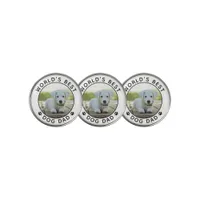 World's Best Dog Dad Paw Prints Pet Photo Golf Ball Marker