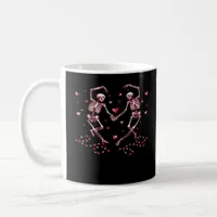 Skeletons Holding Hands Heart Valentines Day Desig Coffee Mug