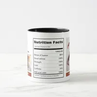 Custom Text Funny Dad Nutrition Facts Label Mug