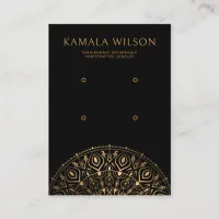 Elegant Gold Mandala Two Pair Earring Display Card