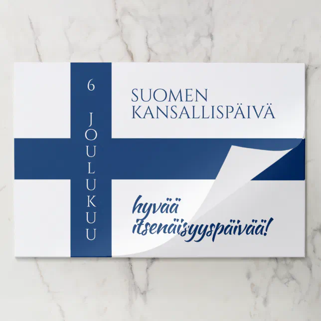 Suomen Kansallispäivä Finnish National Day Flag Paper Pad