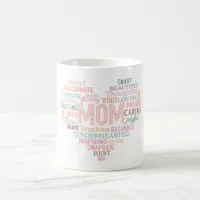 Mother mom heart word art coffee mug