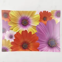 Colorful Medley of African Daisies Flowers Trinket Tray