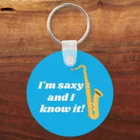 Personalized Saxophone Gift Keychain