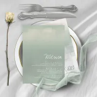 Watercolor Reflections Menu Sage ID774