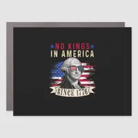 No Kings In America USA Flag Retro Cool Style Car Magnet
