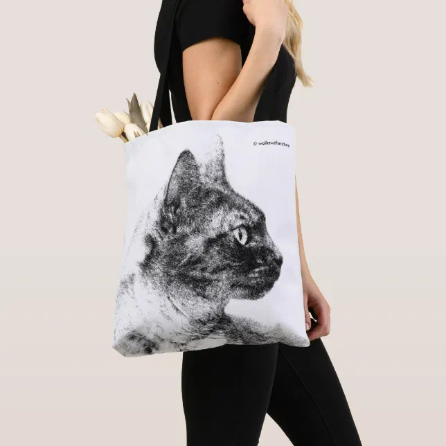 Stella the Grey Cat Tote Bag