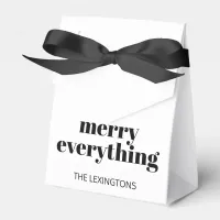 Modern Holiday Minimalist Merry Everything Favor Boxes