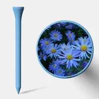 Romantic Whimsical Blue Flowers Golf Tees