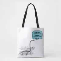 Now We're Friends Funny Nessie Vintage Art Retro Tote Bag