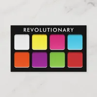 Bold Neon Eyeshadow Makeup Pallete MUA Business Card