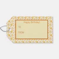 Cute Yellow Chicks and Flowers Gift Tags