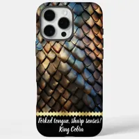 Vibrant, textured poisonous snakeskin iPhone 16 pro max case