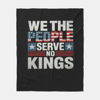 No King Patriotic Freedom No Kings In America Retr Fleece Blanket