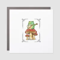 Mushroom Frog Goblincore Mycology Artistic Design Car Magnet