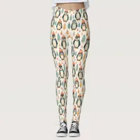 Merry Christmas  | Vintage Penguins Christmas Leggings