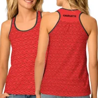 Zagzag Neon Red Tank Top