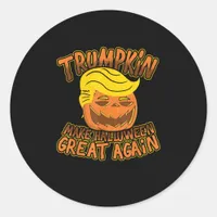 Trumpkin Make Halloween Great Again Funny Politics Classic Round Sticker