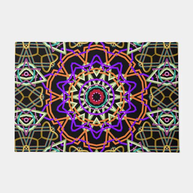 Modern kaleidoscope doormat