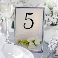 White Tulip Bouquet Spring Wedding Table Numbers