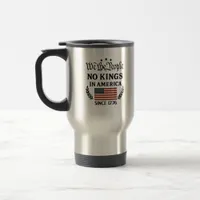 No Kings In America We The People Political Retro  Travel Mug