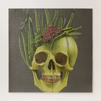 Victorian Skull, Aloe, and Grapes Jigsaw Puzzle