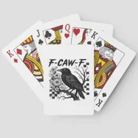 F-Caw-F Humor Funny Gothic Crow Poker Cards