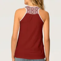 Geometric Mandala Dark Red Yoga Tank Top