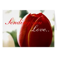 Love Red Tulip Card