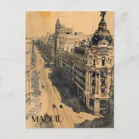 Madrid Spain Travel Postcard