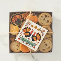 Harvest Turkey Folk Art Thanksgiving Party Favor Tags