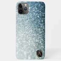 *~* Monogram TEAL Gradient Ombre Glitter iPhone 11 Pro Max Case