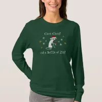 Chin Chin and a Bottle of Zin Funny Wine Cat T-Shirt