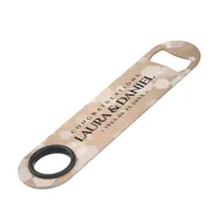 Elegant 28th Linen Wedding Anniversary Celebration Bar Key